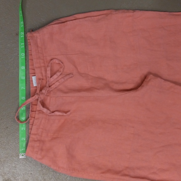 **VINTAGE** Units Pink 100%LINEN Pants With Pockets - Picture 4 of 13